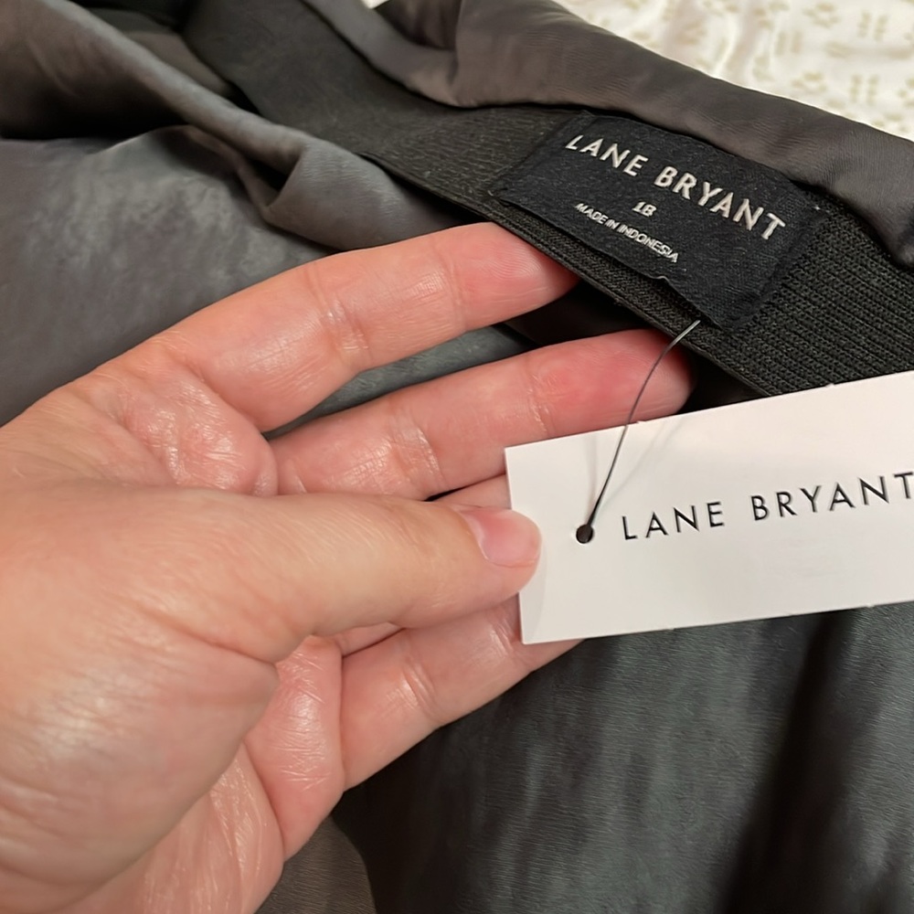 LANE BRYANT NWT Women’s Size 18 Bias Cut Slip Satin Skirt Midi Polyester - Picture 10 of 12